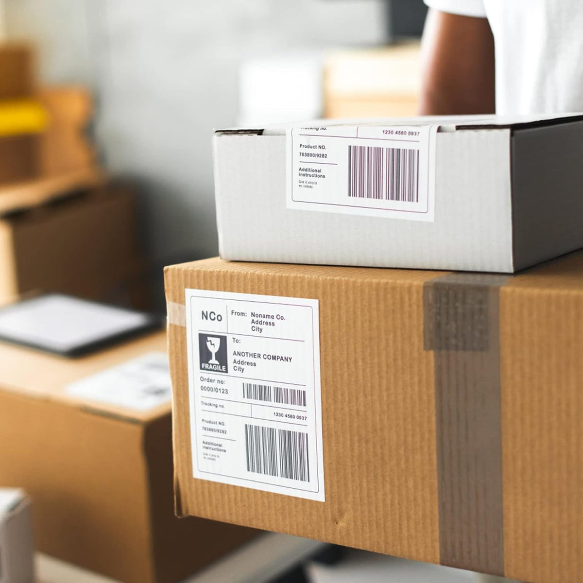 Half Sheet Shipping Labels - 8000 Counts, 8.5” x 5.5” Self Adhesive Shipping Label White Internet Mailing Labels 2 Per Page, Laser & Inkjet Printer Compatible [4000 Sheets 8.5” x 11”] - Image 6