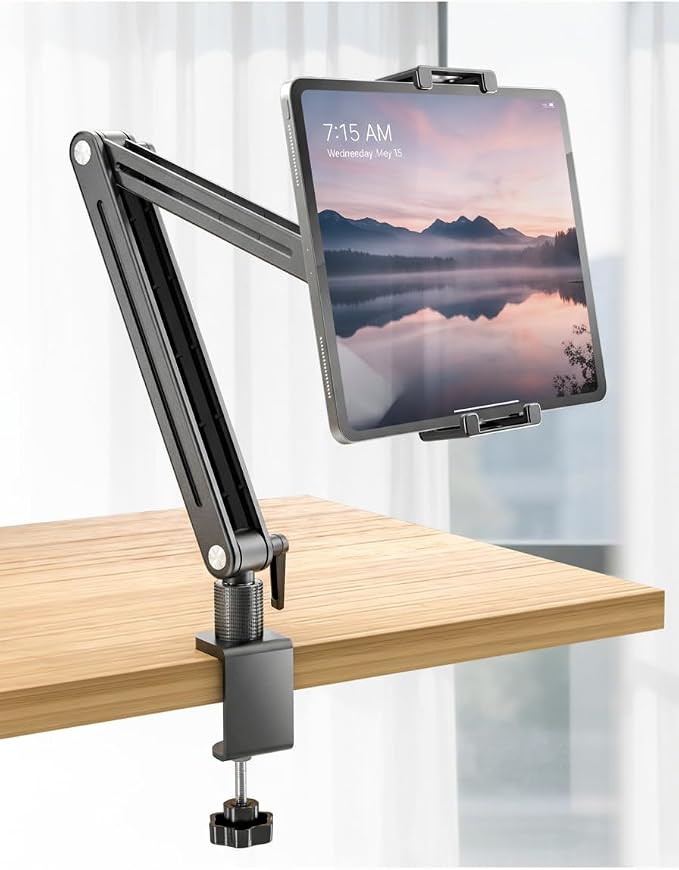 Jakeko Magnetic Portable Monitor Stand 15.6" - up to 16" 18.5" 22 inch Tablet Holder for iPad VESA Mount 75mm for Desk Adjustable Foldable 360° Swivel (Up to 16.5'') by Jakeko