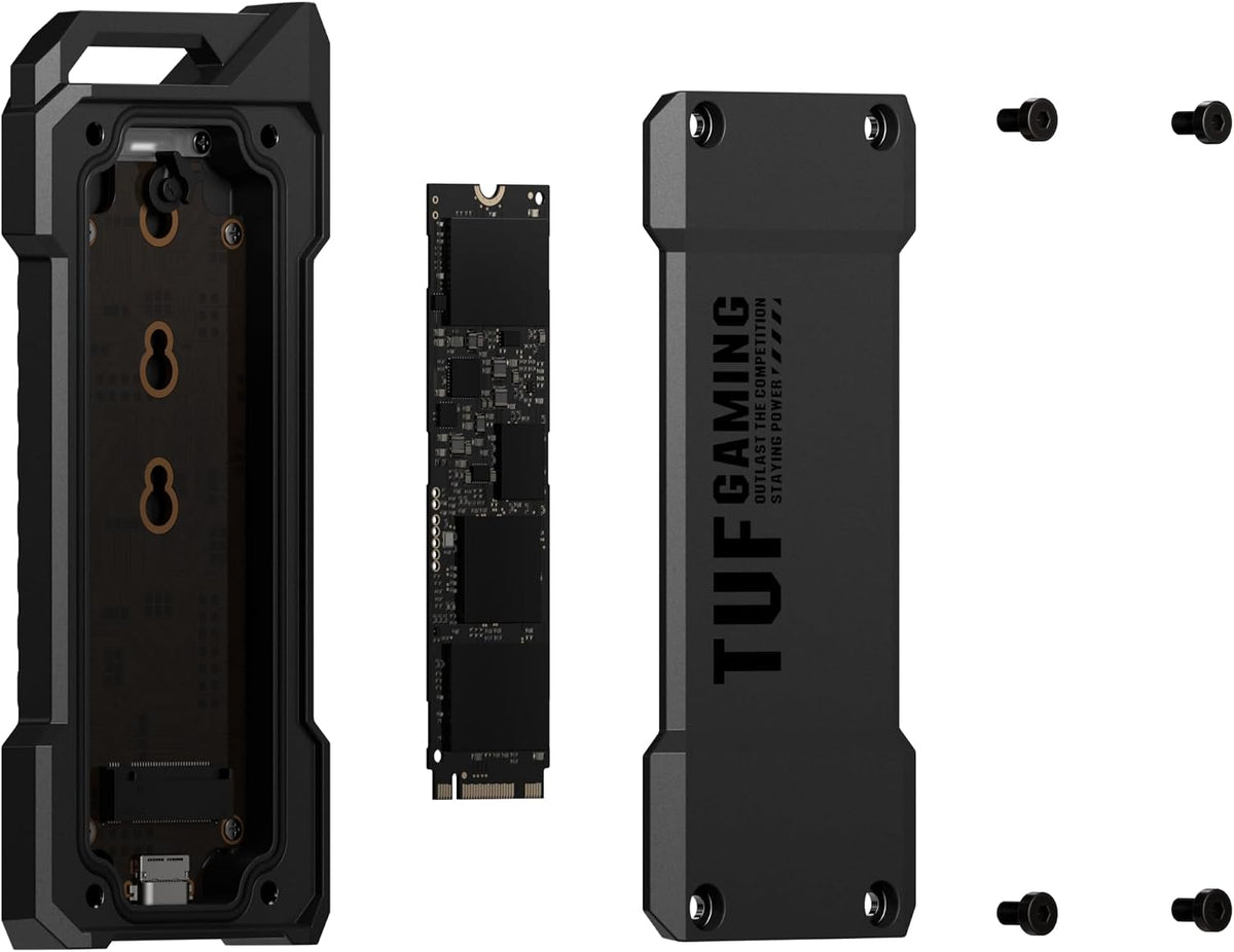 ASUS TUF Gaming A1 External M.2 NVMe SATA PCIe SSD Enclosure - USB-C, M.2 Q-Latch for Easy Installation, Drop Resistance, IP68 Water and dust Resistance, PS5 and Xbox Support,Black, 1 Year Warranty - Image 27