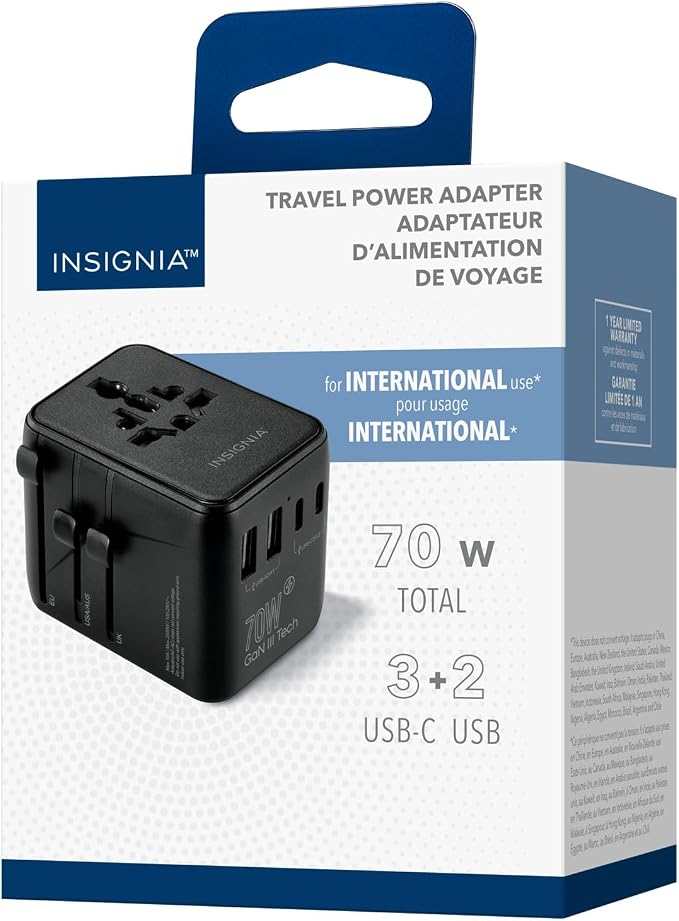 Insignia All-in-One Ground Travel Adapter Converter Series with USB Ports (70W All-in-1 Travel Adapter) - Image 6