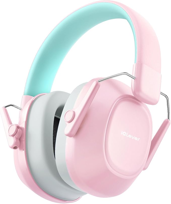 iClever EM01 Noise Cancelling Headphones for Kids Adults, SNR 29dB EarMuffs | Noise Reduction Ear Muffs for Autism Sensory Concentration Aid Ear Hearing Protection for Fireworks Event Monster Jam Concert by iClever