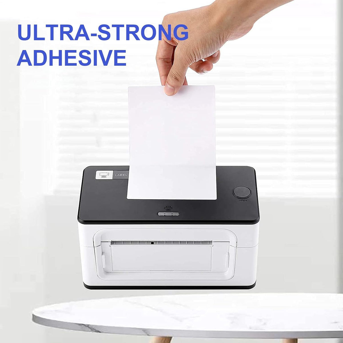 RyhamPaper 4" x 6" Fanfold Direct Thermal Labels - White Shipping Mailing Postage Labels, Perforated, Permanent Adhesive (8 Stacks - 8000 Labels) - Image 4