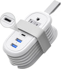 BEVA PD20W Travel Power Strip, 4FT Extension Cord, 2 Outlets 3 USB Ports | PD20W Fast Charging Travel Extension Cord with USB-C Ports for Cruise Ships, Dorm, Hotel, Travel Essentials by BEVA