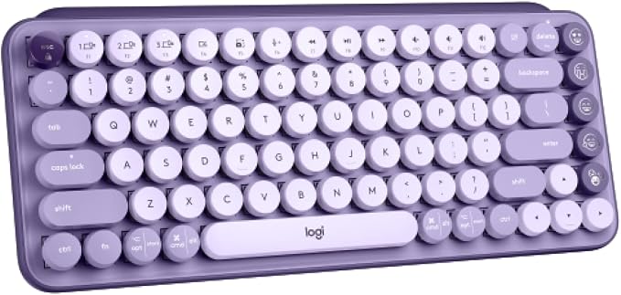 Logitech POP Keys Mechanical Wireless Keyboard - Cosmos | Customizable emoji keys, durable compact design, USB connectivity, multi-device, multi-OS compatible by Unknown