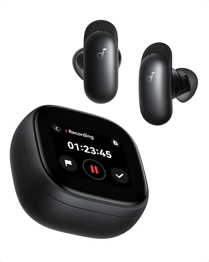 Soundcore Liberty 5 Pro Max by Anker Wireless Earbuds, AI Note-Taker | 120 free mins/mo, membership for more, ANC, Smart Case, 5-min charge for 4 hrs playtime, whisper-clear calls for meetings by Unknown