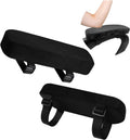 Office Chair Armrest Covers – Memory Foam Armrest Pads Ergonomic Forearm Support Pillow with Non-Slip Cushion for Office Chairs Gaming Chairs Wheelchairs (Black, Set of 2) by SERENIFIA