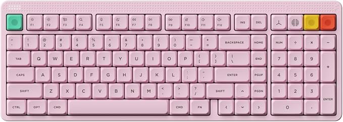 NuPhy Node100 Wireless Mechanical Keyboard, Hot Swappable Custom Low Profile Keyboard, 103 Keys Computer Gaming Keyboards, Supports Touch Gestures, PBT Keycaps, RGB Backlit, Bluetooth/2.4GHz/USB-C - Image 8