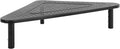 Corner Monitor Stand | Adjustable Height Corner Desk Shelf | Triangle Screen Riser, Ergonomic Space Saving Design, Ventilated. (Metal, Black) by Mount-It!