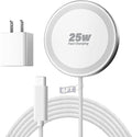 25W Magnetic Wireless Charger, 6FT Fast Charging Pad Wireless Charge for iPhone 17 16 /AirPods3/2/Pro/for Galaxy S26 Ultra/Pixel 10 Series, Portable Charger for Desk& Travel(1Pack,White) by WAYLITEWirelessCharger