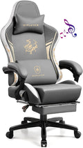GTPLAYER Gaming Chair with Bluetooth Speakers and Footrest, Dragon Series Video Game Chairs, Heavy Duty Ergonomic Chairs, Esports Gaming Computer Office Chair (Gray) by GTPLAYER