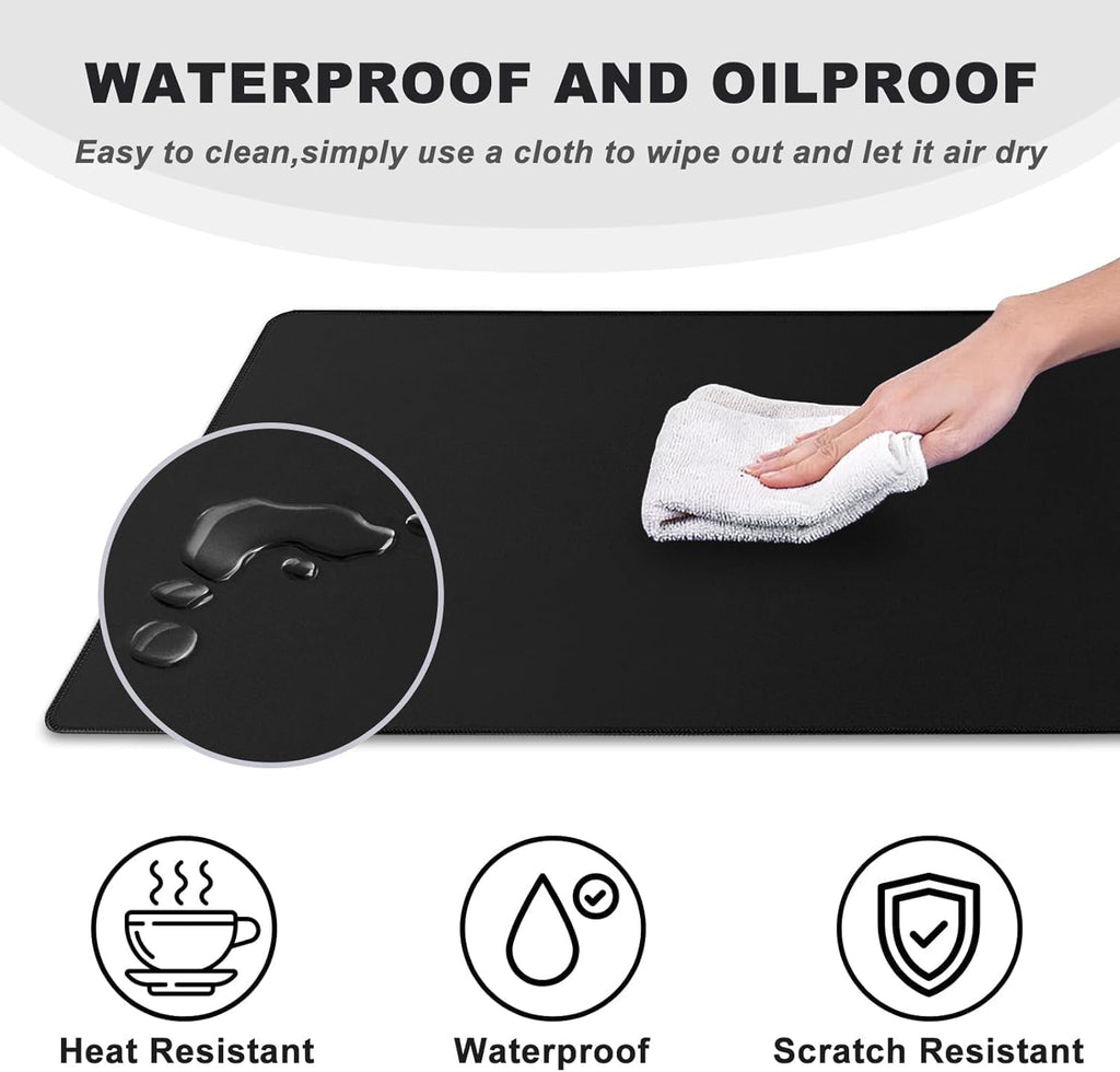 35.4 x 15.7 Inch Waterproof Fabric Desk Pad Large Mouse Pad Office Game - Image 4