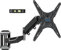 MOUNTUP Height Adjustable TV Wall Mount for 26-55 Inch TVs, Spring Arm Full Motion Articulating TV Bracket Mount with Smooth Swivel Tilt & Safe Corner Installation, 400x400mm VESA, 11-66 lbs by MOUNTUP