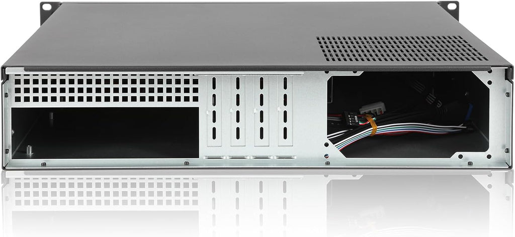 RackChoice Server case MicroATX/Mini-ITX 2U Rackmount Server Chassis max 7x3.5 Bay / USB3.0 with 2.0 Adapter Support ATX PSU Either top or Side Cooling Depth 15.7" - Image 3