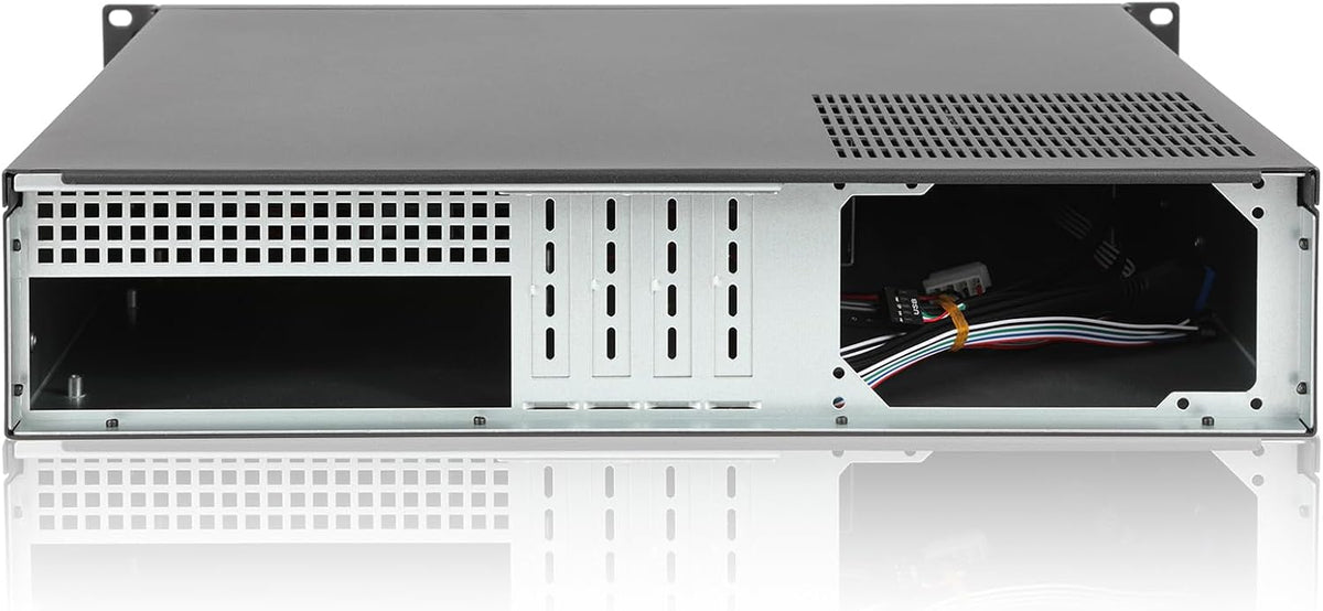 RackChoice Server case MicroATX/Mini-ITX 2U Rackmount Server Chassis max 7x3.5 Bay / USB3.0 with 2.0 Adapter Support ATX PSU Either top or Side Cooling Depth 15.7" - Image 3
