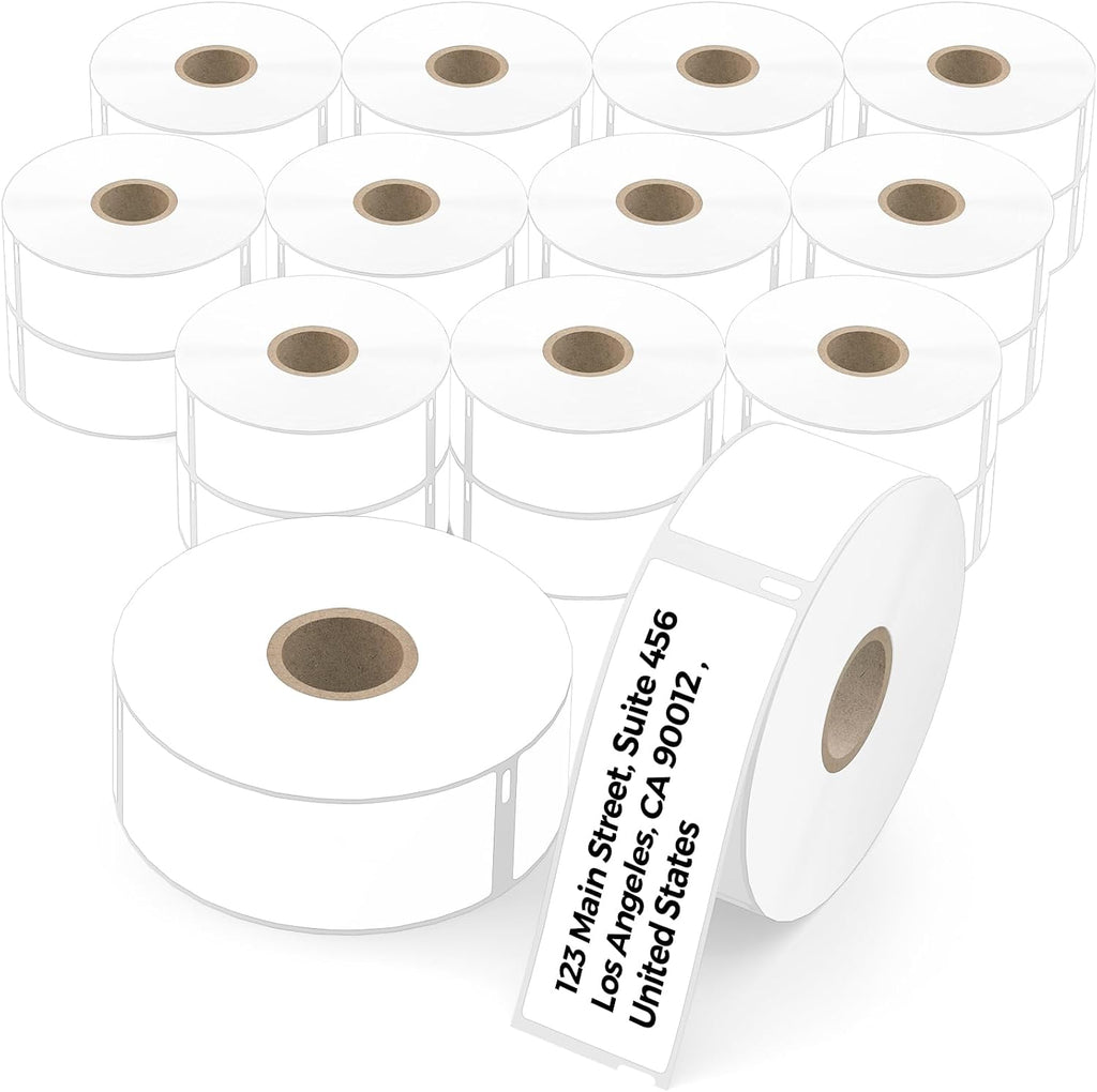 24 Rolls Thermal Address Labels Compatible for Dymo 30252 (1 1/8" x 3 1/2") by Generic