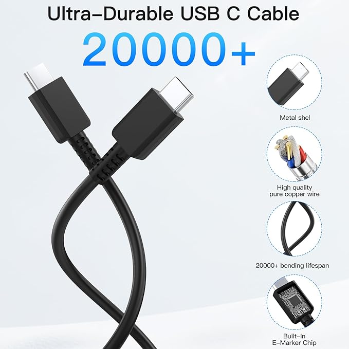 Super Fast Charger USB C,2Pack 3FT Phone USBC Cables with Type C Charger Fast Charging Blocks Compatible with Samsung Galaxy S25/S25 Ultra/S24 Ultra/S24/S23/S22/S21/iphone 17/16/15 - Image 4