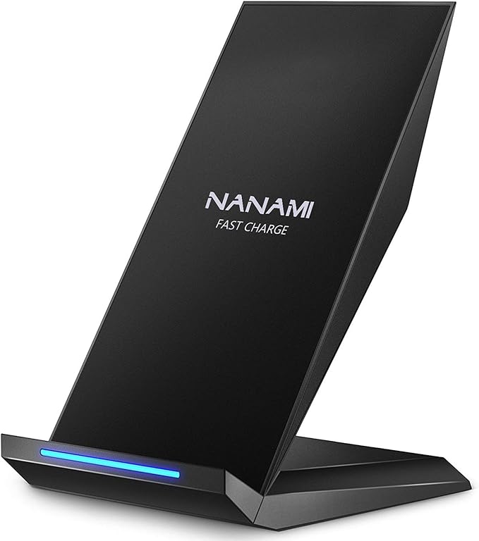 NANAMI Fast Wireless Charger, Wireless Charging Stand | Compatible iPhone 17/17 Air/16/15/15 Pro/15 Pro Max, Nightstand Phone Charger Dock for Samsung Galaxy S26/S26+/S25/S24 by NANAMI