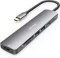 UANTIN USB C Hub, 7 in 1 Multiport Adapter for Laptop/Mac Type C Devices by UANTIN