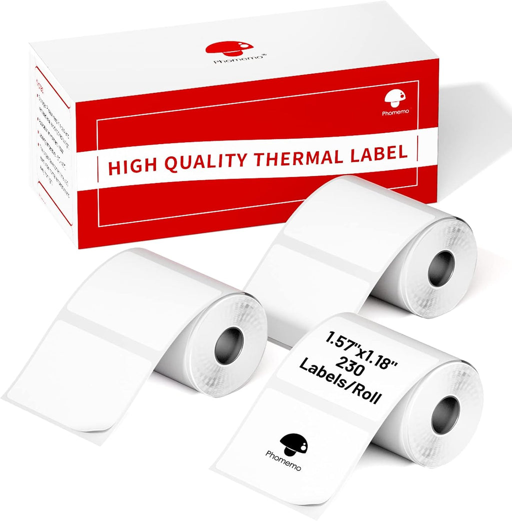 Phomemo Labels 3 Rolls, 1.57"x1.18", for M110/M100/M220/M108, 960 PCS by Phomemo