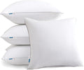 Oubonun 22"x22" Pillow Inserts (Set of 4) - 100% Cotton Cover, Square Throw Pillow Inserts for Couch, Sofa, Bed - Decorative 22 Inch White Pillow Inserts by Oubonun