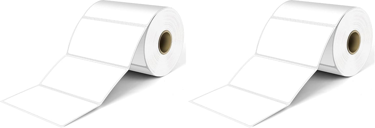 L Liked 4" x 2" Direct Thermal Labels, 750 Barcode Shipping Labels (Pack of 2) by LLIKED