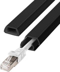 116in Wall Cable Hider Kit, Cord Organizer Hide 1-2 Cords Wall Mounted TV | YCLYC TV Wire Hider for Wall, Paintable Cord Hider Wall, Wire Cover for Wall, Cord Concealer 7X L16in W0.86in H0.43in, Black by YCLYC