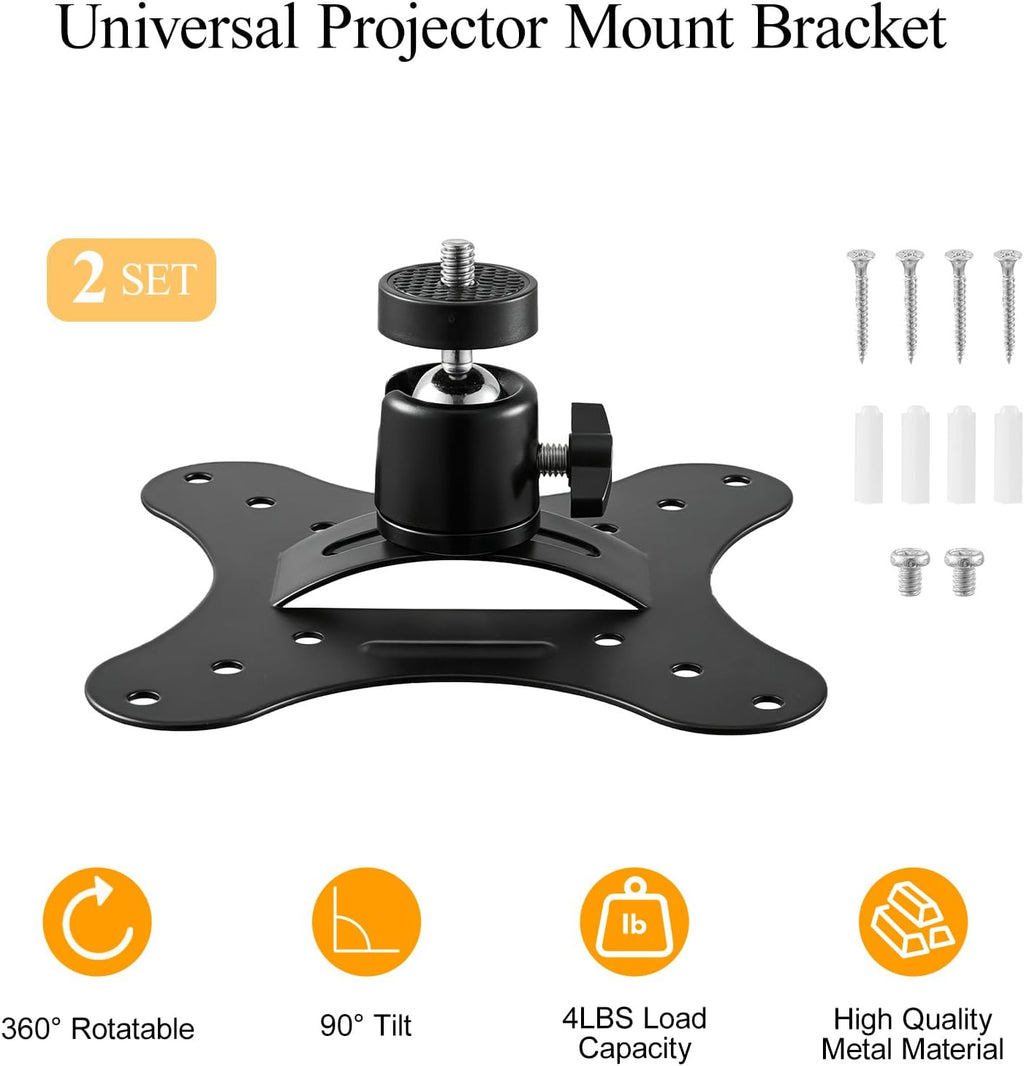 2-Pack Projector Ceiling Mount Iron Wall Mount Bracket - Image 5