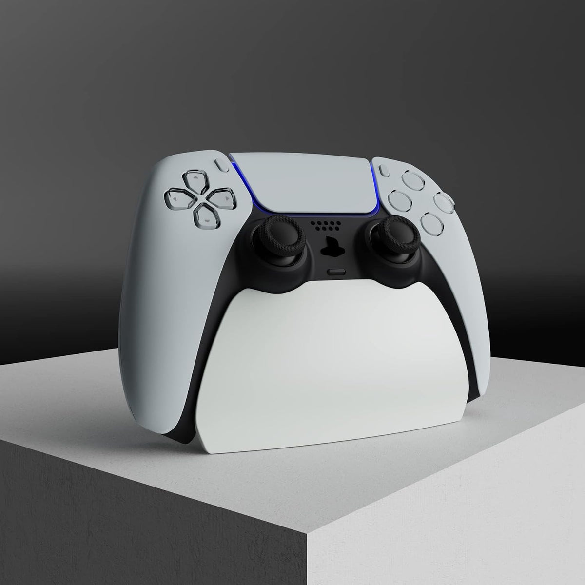 playvital 2 Pack Controller Display Stand for ps5, Gamepad Stand Desk Holder for ps5 Controller Accessories with Rubber Pads, White - Image 2