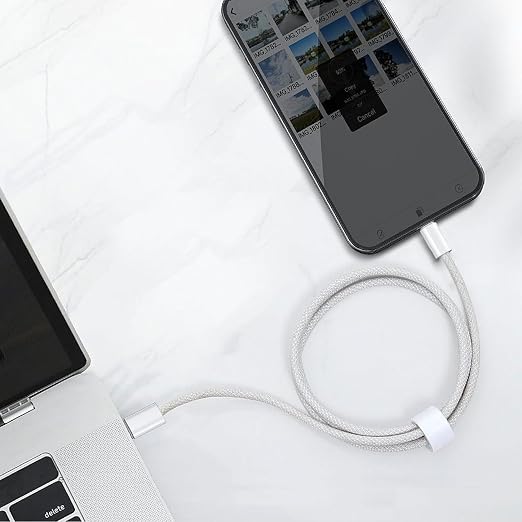 5FT USB C to USB C Woven Cable for iPhone 15/16/17, 16/15 Pro Max, Plus, 17E/16E,Air Car Carplay Charger Cord, AirPods 4,AirPods Pro (2nd/3rd Gen) Fast Charging Cable, iPad Pro/ iPad Air Charger Cable - Image 5