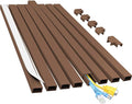 Yecaye Cord Covers for Wires on Wall, 113in, W0.95in H0.55in, Brown | TV Cord Hider, Medium Cord Organizer for 2-3 Wires, Cable Management Kit, Easy Install by Yecaye