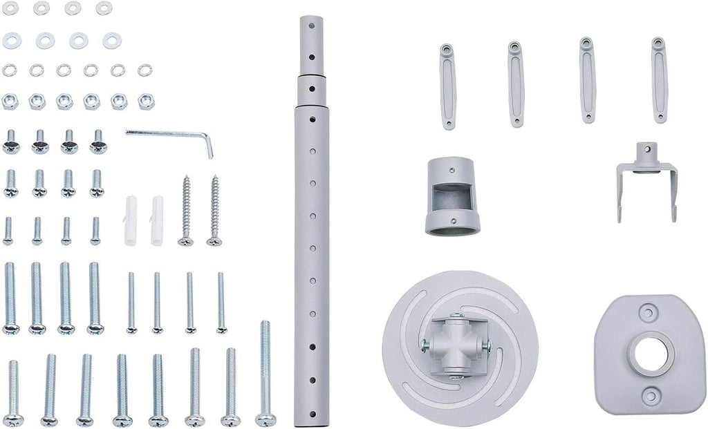 Ceiling Projector Mount Bracket with Adjustable Extendable Arms, Rotating Swivel Tilt for Home and Office Projectors (Extendable-Silver) - Image 6