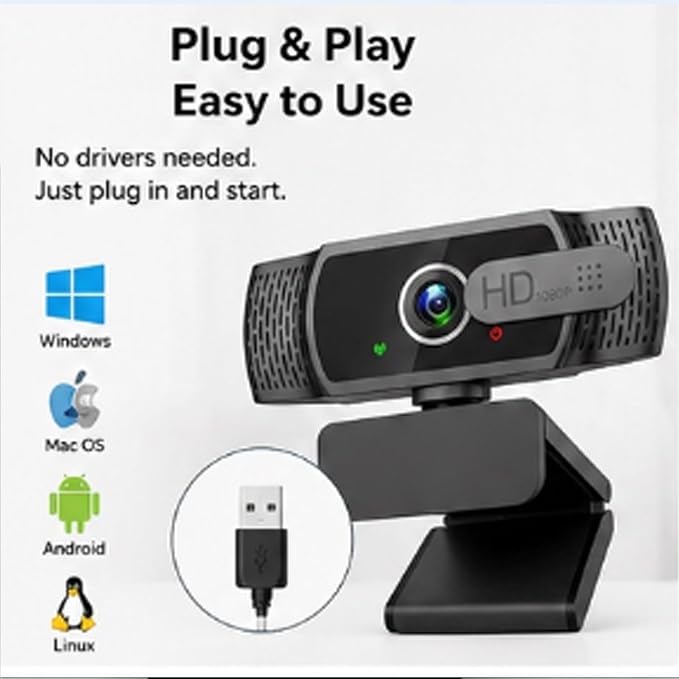 4K Webcam with Microphone for Laptop & Desktop Computer Camera | PDAF autofocus, dual noise-canceling mics & low-light correction. Best usb hd webcam for mac, laptop and smooth streaming. - Image 4