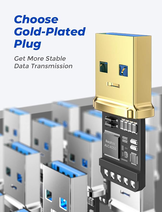 AINOPE 2 Pack USB Extensions Cable High Speed USB 3.0 Extension Cord Type A Male to Female Sturdy Braided Material Fast Data Transfer Compatible with USB Keyboard,Mouse,Flash Drive,Grey,3.3FT+3.3FT - Image 4