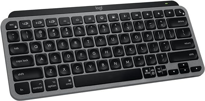 Logitech MX Keys Mini for Mac Minimalist Wireless Keyboard - Space Grey | Compact, Bluetooth, USB-C, tactile typing, compatible with MacBook Pro, MacBook Air, iMac, iPad by Unknown