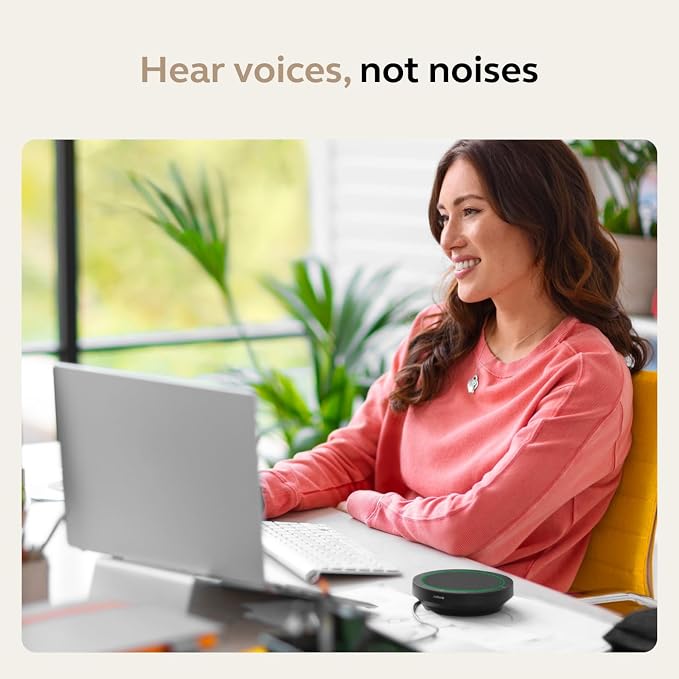 Jabra Speak2 75 (2025 Edition) Wireless Bluetooth Speakerphone - 4 Noise-Cancelling Mics, 65mm Speakers - New Linking Feature - USB-A & USB-C Adapter - Certified for Microsoft Teams - Dark Grey - Image 5