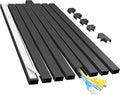 Yecaye Cord Covers for Wires on Wall, 113in, W0.95in H0.55in, Black | TV Cord Hider, Medium Cord Organizer for 2-3 Wires, Cable Management Kit, Easy Install by Yecaye