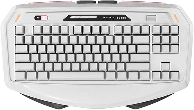 ZORNHER MAX870 Wireless Mechanical Gaming Keyboard,80% White Custom Creamy Sound Keyboard with Shine Through PBT Keycaps,Pre-lubed Linear Switches,Hot-Swappable,RGB Backlit,2.4GHz/USB-C/BT5.0 by Zornher