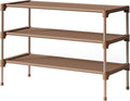 Kitsure Shoe Rack - Non-Woven Shoe Rack Shelf, 27.5" Wide - 3 Tier, Brown | Shoe Organizer for Closet, Entryway, Garage, Stackable Shoe Shelves, college dorm&apartment essentials by Kitsure