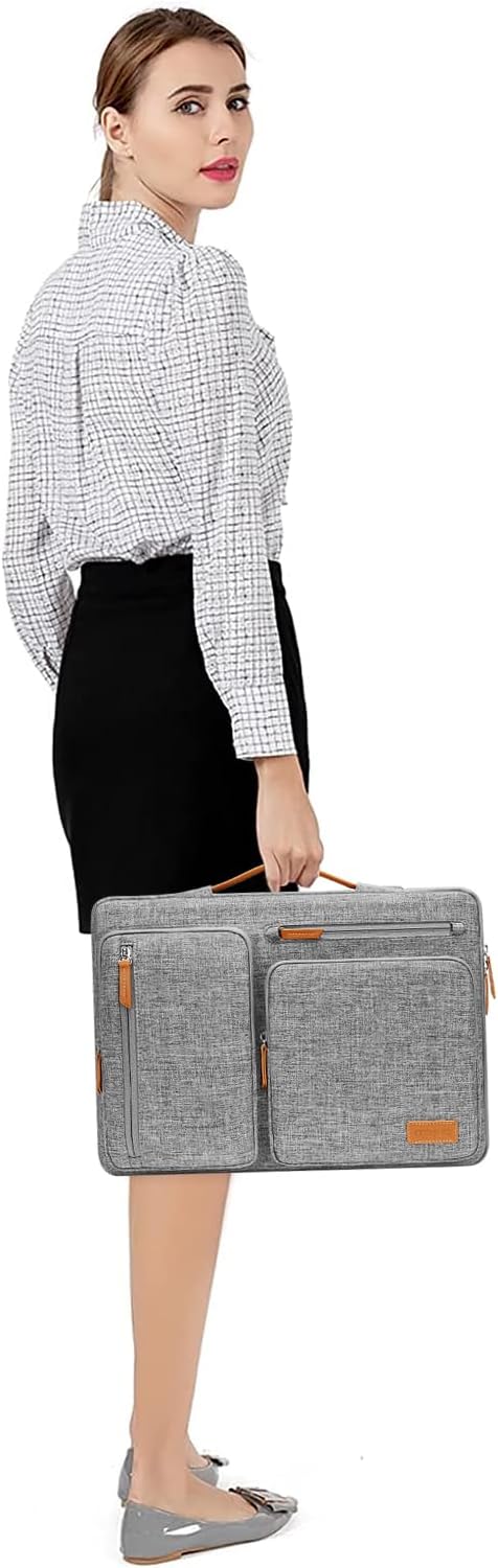 MOSISO 360 Protective Laptop Case 13 inch, 13 inch Laptop Sleeve | Compatible with MacBook Neo/Air M5 M4 M3 M2 M1 2026-2018/Pro M2 M1, Side Open Carrying Case with 4 Zipper Pockets, Gray - Image 6