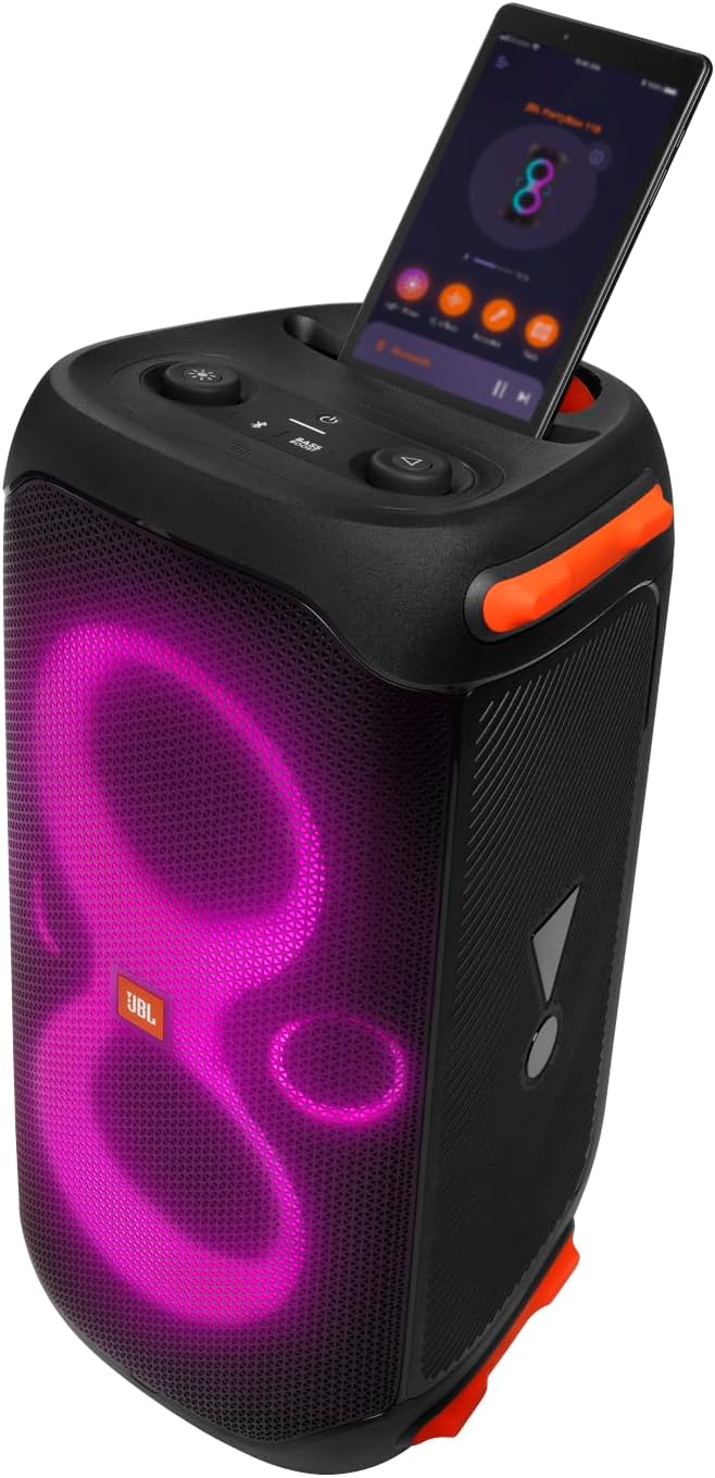 JBL PartyBox 110 - Portable Party Speaker with Built-in Lights, Powerful Sound and deep bass, Black | Powerful JBL Original Pro Sound, Dynamic light show that syncs to the beat, 12 hours of playtime, IPX4 splashproof - Image 3