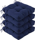IASEAHK Outdoor Chair Cushions Set of 4, 19" x 19" x 5", Waterproof Outdoor Seat Cushions for Patio Furniture, Fade-Resistant Patio Chair Cushion, Dining Wicker Chair Pads for Porch Garden, Navy Blue by IASEAHK