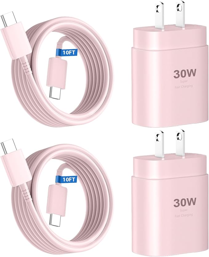 Phone 17 16 15 Charger Fast Charging,30W USB C Phone 17 16 15 Pro Max Charger Block &10FT Long Type C Cable Cord for i.Phone 17/17 Air/17 Pro/17 Pro Max/16/16 Plus/16 Pro/16 Pro Max/15/15 Pro Max,Pink by DiHines