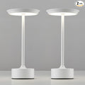 PUSU Rechargeable Table Lamps Set of 2, White Cordless Portable Desk Lamp | 4000mAh Battery, Stepless Dimming & 3 Color 2700K-6000K, LED Lamp for Bedroom, Living Room, Restaurant, Outdoor, Night Light by PUSU