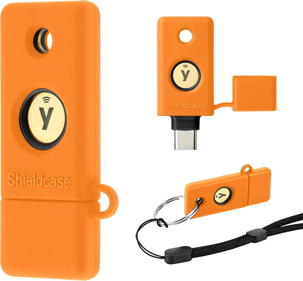Silicone Case for YubiKey 5C NFC, Orange by Shieldcase
