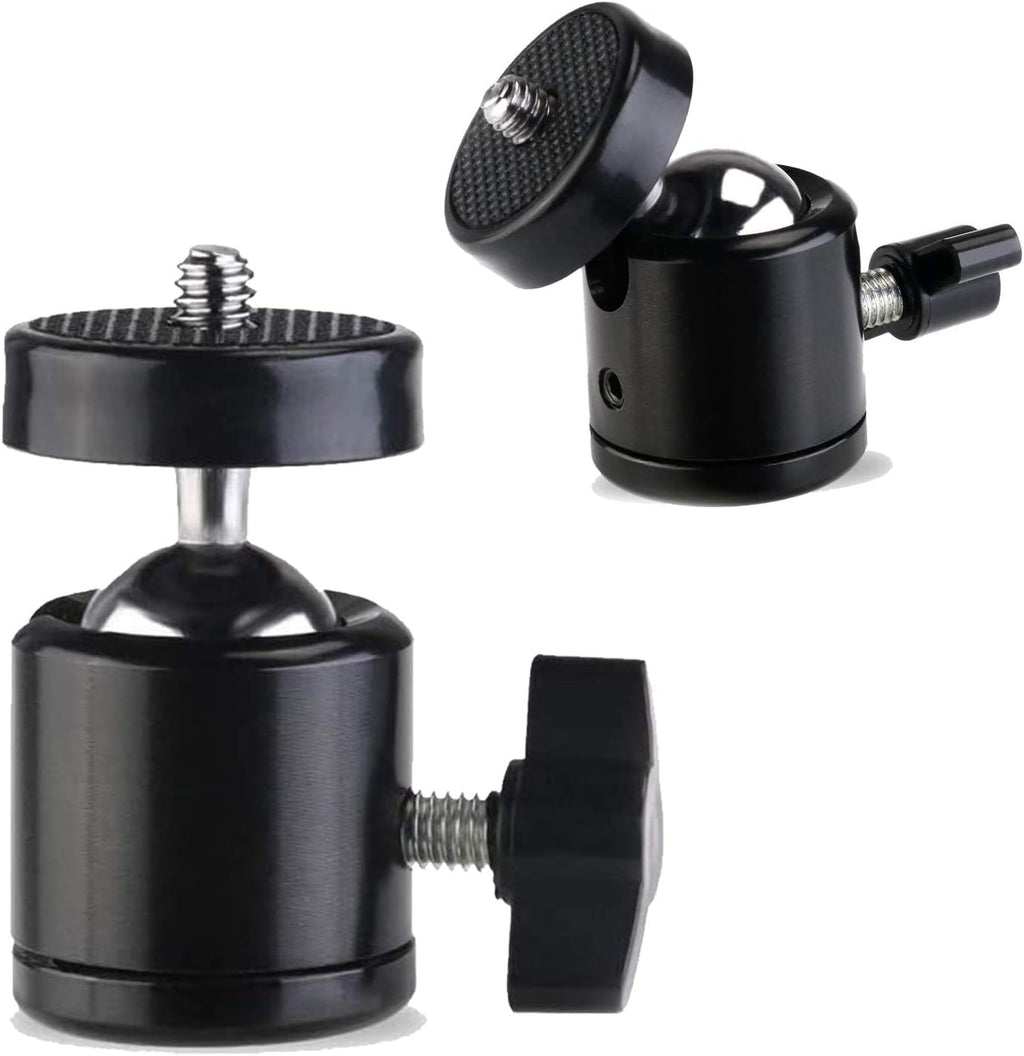 Universal 1/4" Swivel Mini Ball Head Screw Tripod Mount（2 Pack）, EszkozTA360 Degree Rotating Mount Base Adapter for DSLR Cameras HTC Vive Tripods Monopods Camcorder Light Stand… by EszkozTA