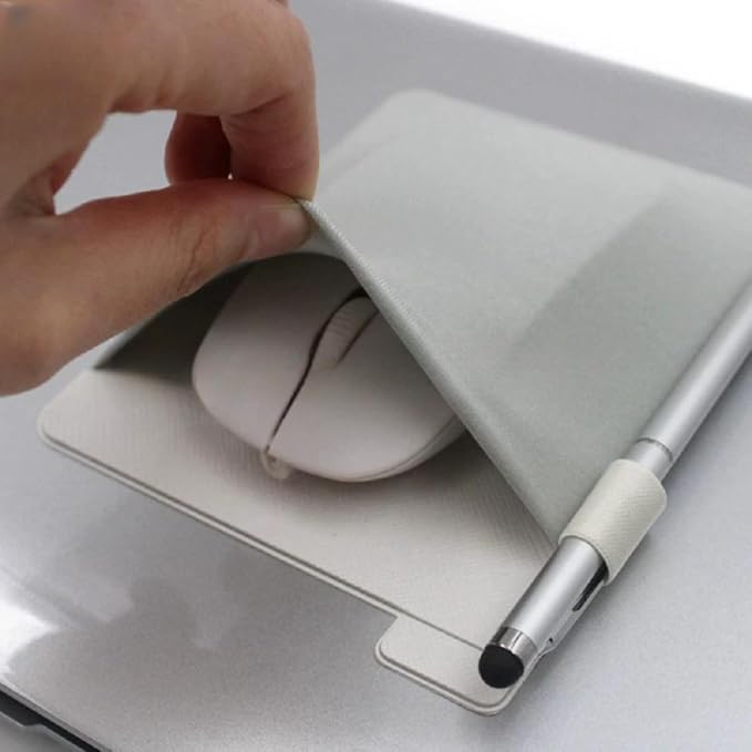 Stick-On Laptop Mouse Pouch – Elastic Stretch Digital Organizer with Reusable Adhesive for Mouse/Cables/Drives, Travel Office Essential - Image 5