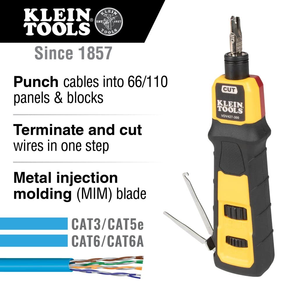 Klein Tools VDV501-851 Cable Tester Kit & VDV427-300 Impact Punchdown Tool & VDV500-123 Cable Tracer Probe-Pro Tracing Probe with Replaceable Non-Metallic - Image 5