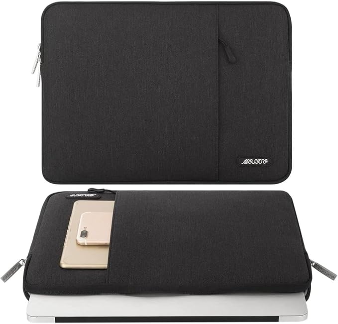 MOSISO Laptop Case 18.5 inch, 18-18.5 inch Laptop Sleeve Bag with Pocket | Compatible with ASUS Gaming Monitor HP Dell Lenovo Notebook Computer, Polyester Vertical Computer Bag, Black - Image 2