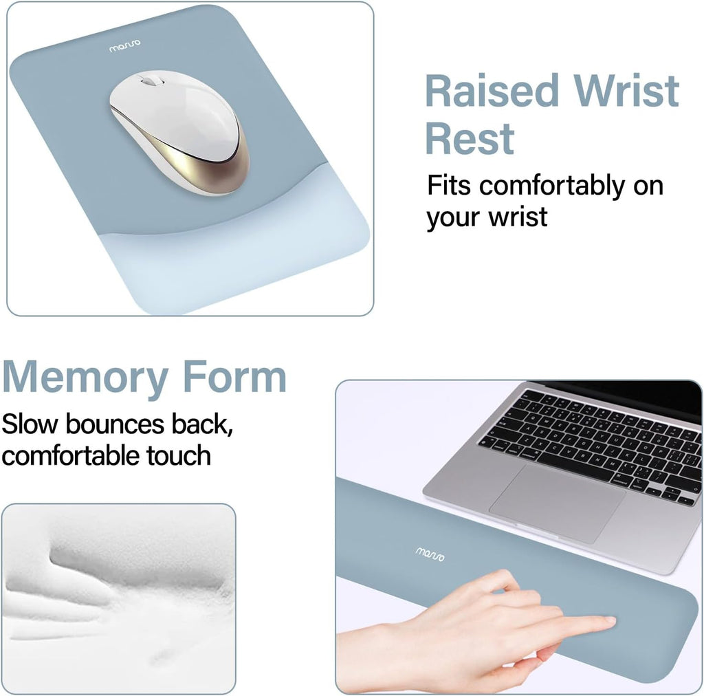 MOSISO Keyboard Mouse Pad Set, Large Gaming Mouse Pad&Keyboard Wrist Rest - Image 5