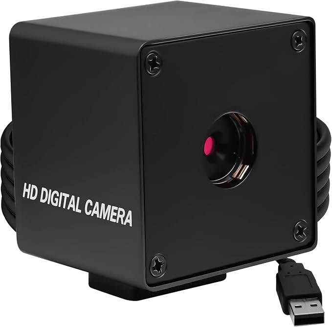 ELP 5mp Autofocus USB Camera with Black Box Housing Micro Mini Webcam for Laptop Desktop PC OV5640 UVC USB2.0 Lightburn Camera for 3D Printer,Engraving Machine,Bar Code Scan,QR Code Scan,Robot by ELP